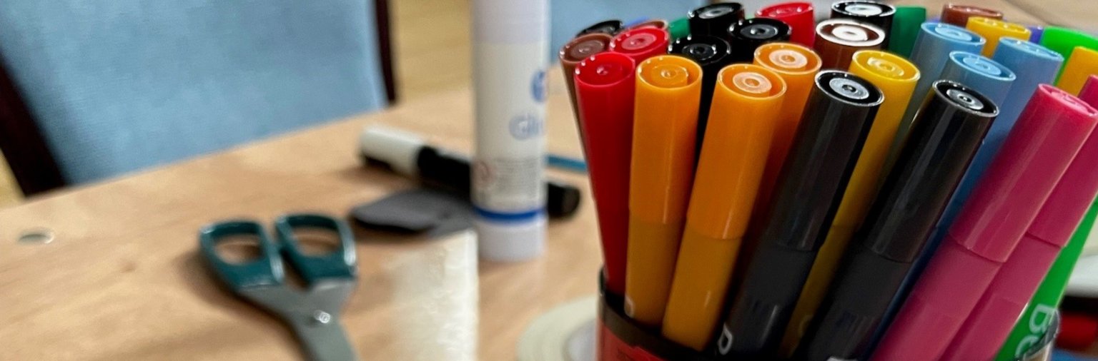 Multi coloured pens